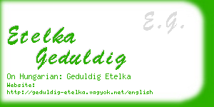 etelka geduldig business card